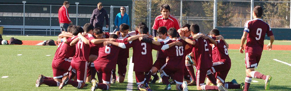 Soccer Team Huddle